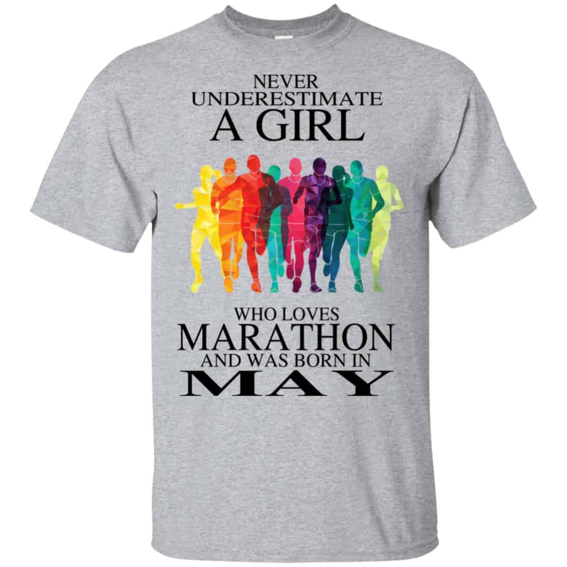 A Girl Who Loves Marathon And Was Born In May T-Shirts, Hoodie, Tank
