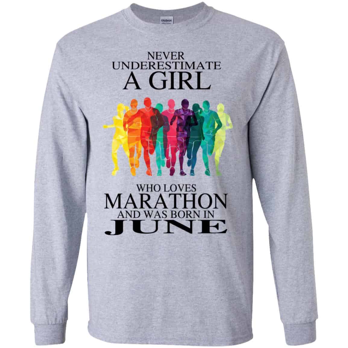 A Girl Who Loves Marathon And Was Born In June T-Shirts, Hoodie, Tank