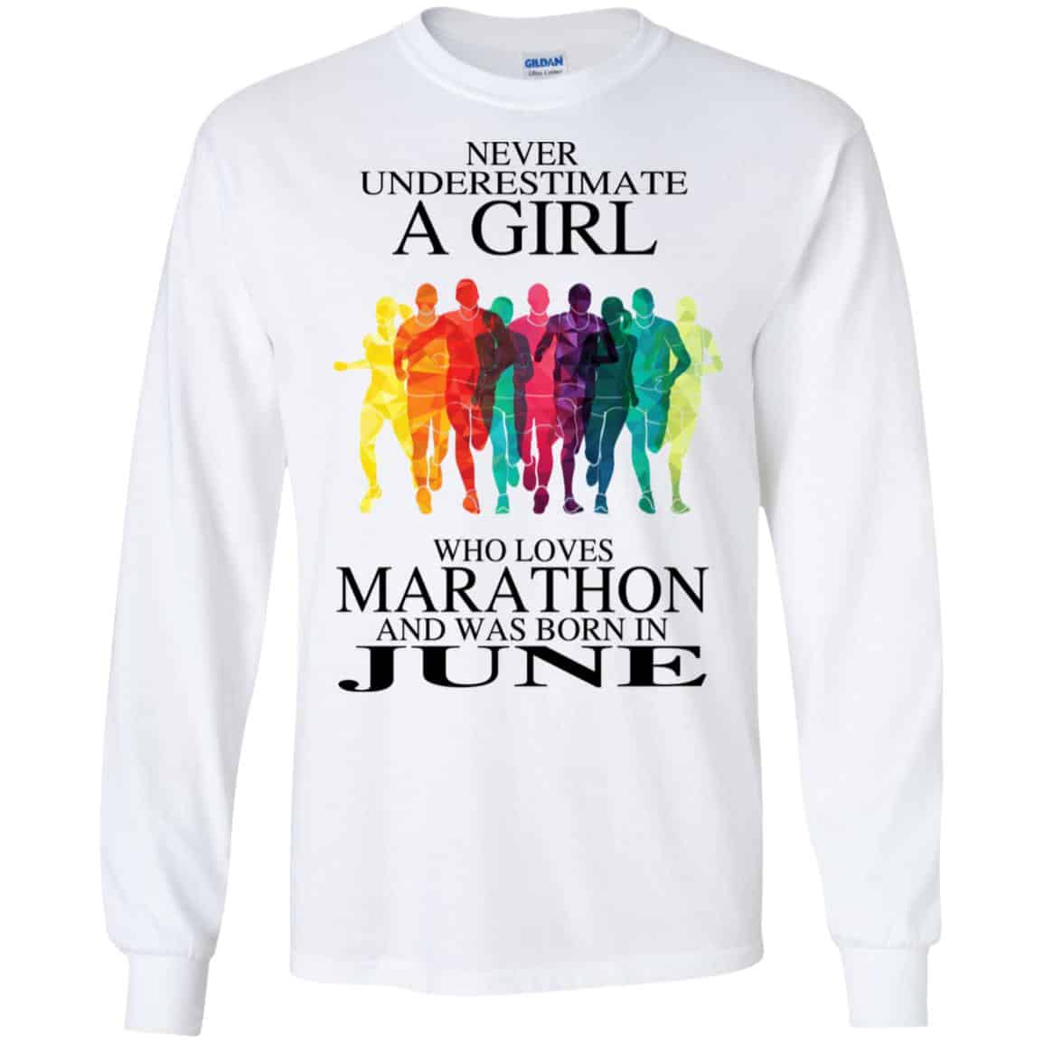 A Girl Who Loves Marathon And Was Born In June T-Shirts, Hoodie, Tank