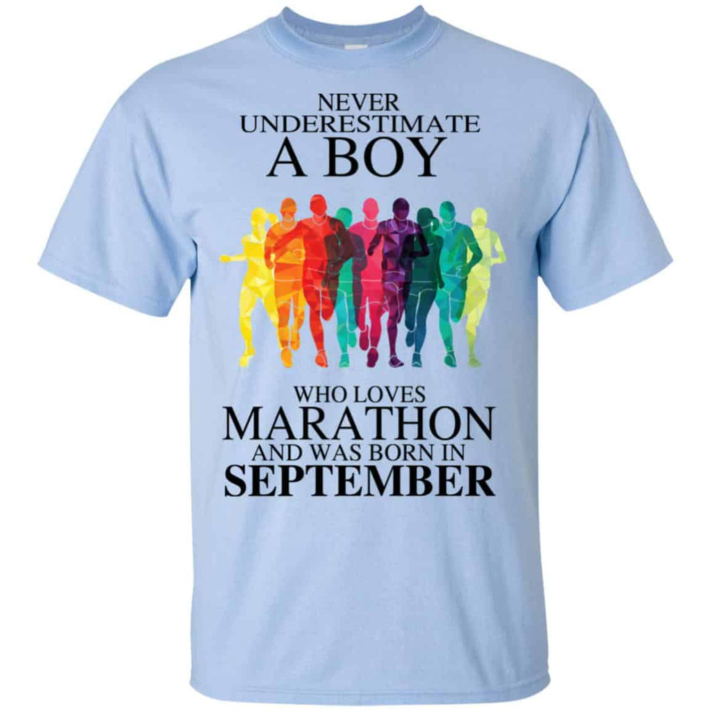 A Boy Who Loves Marathon And Was Born In September T-Shirts, Hoodie, Tank