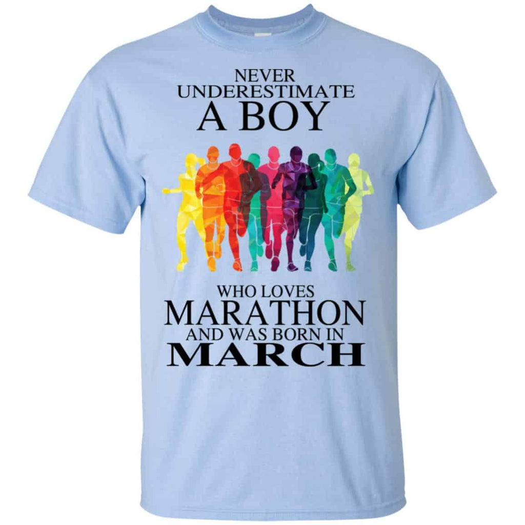 A Boy Who Loves Marathon And Was Born In March T-Shirts, Hoodie, Tank