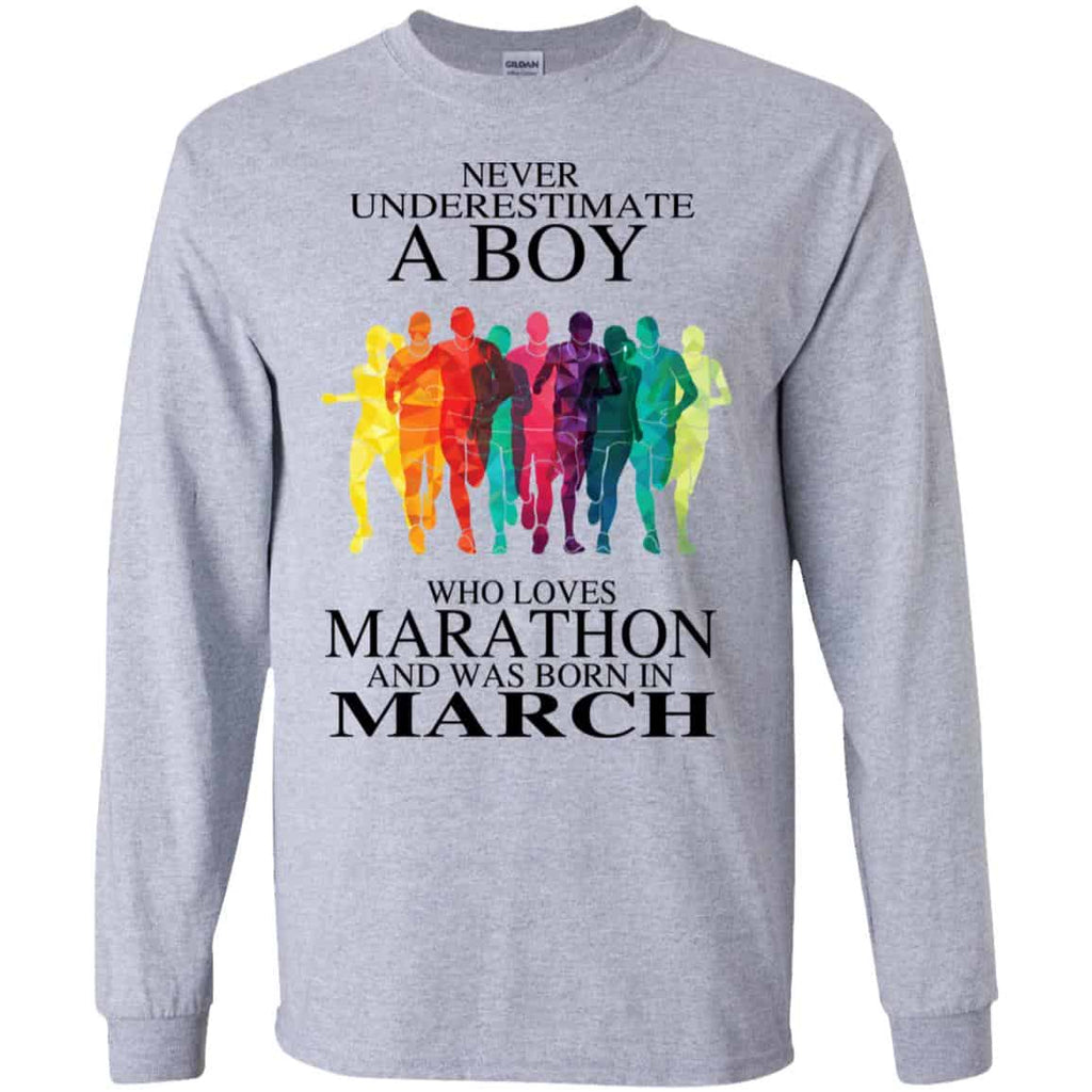 A Boy Who Loves Marathon And Was Born In March T-Shirts, Hoodie, Tank