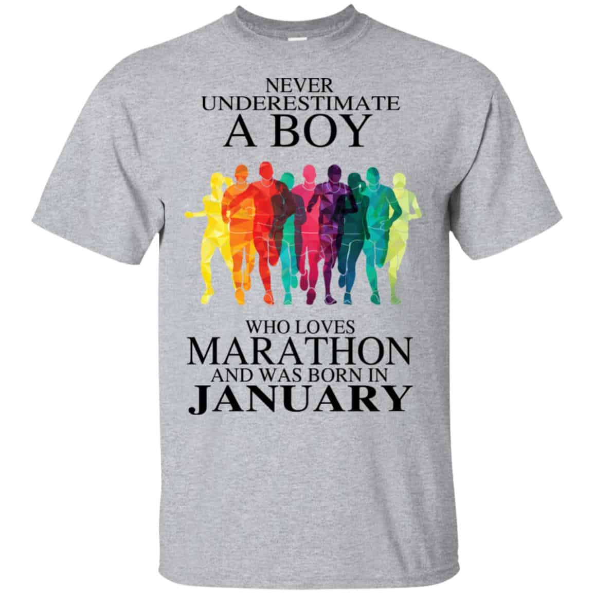 A Boy Who Loves Marathon And Was Born In January T-Shirts, Hoodie, Tank