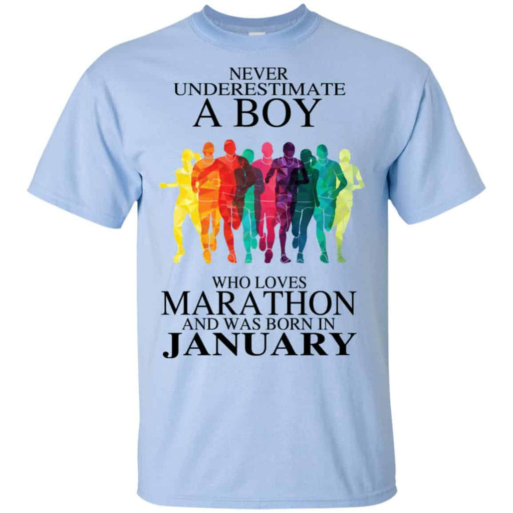 A Boy Who Loves Marathon And Was Born In January T-Shirts, Hoodie, Tank
