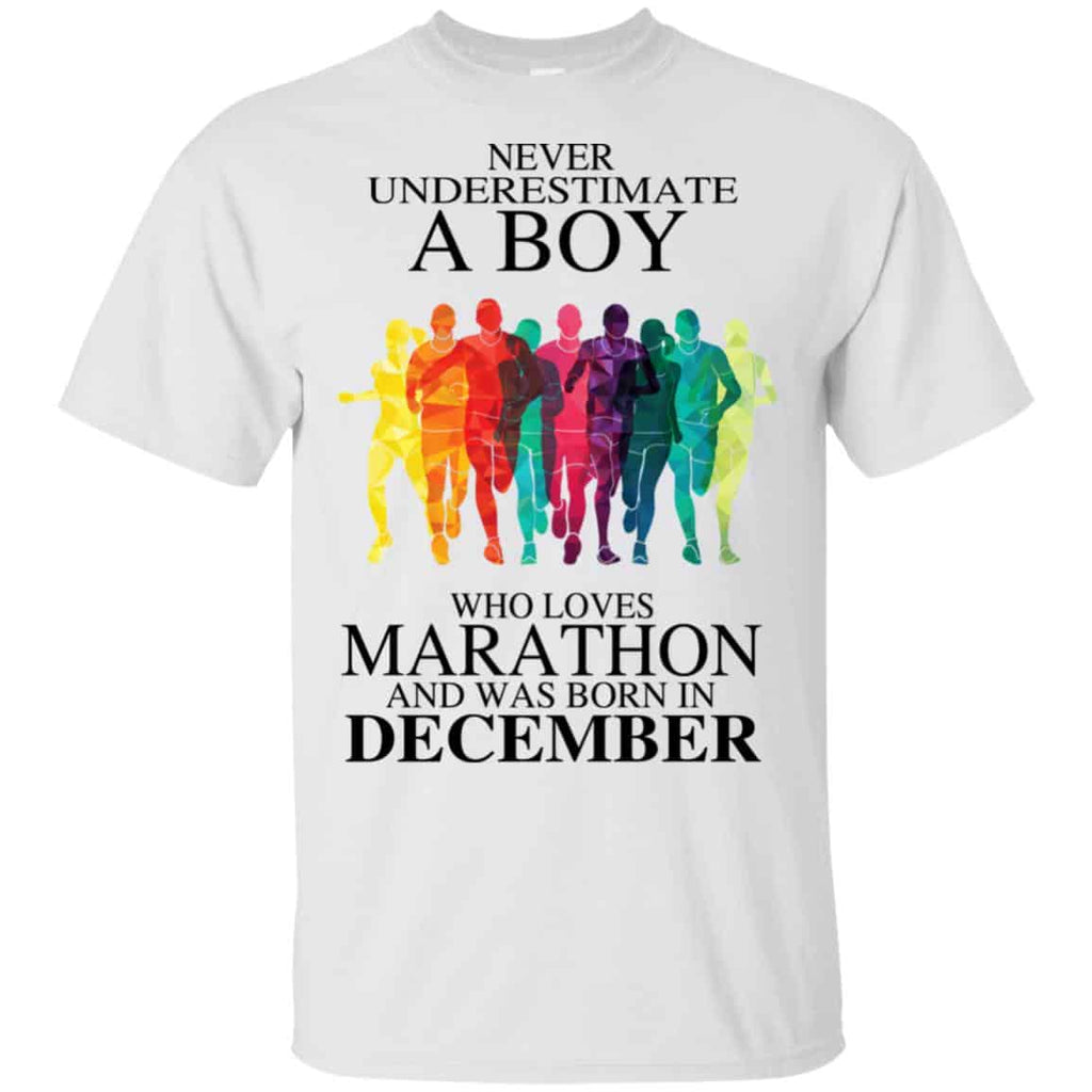 A Boy Who Loves Marathon And Was Born In December T-Shirts, Hoodie, Tank