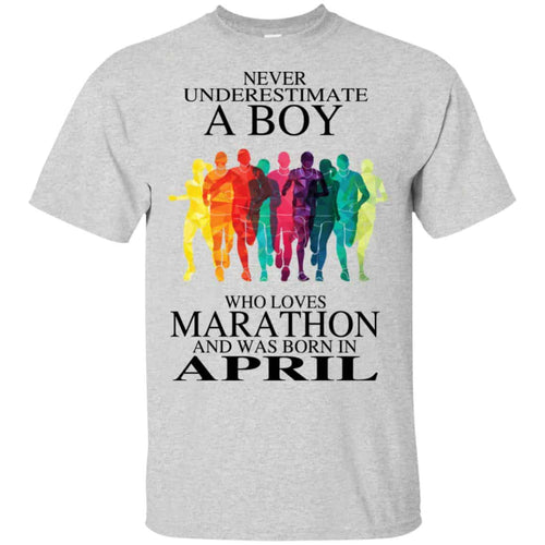 A Boy Who Loves Marathon And Was Born In April T-Shirts, Hoodie, Tank