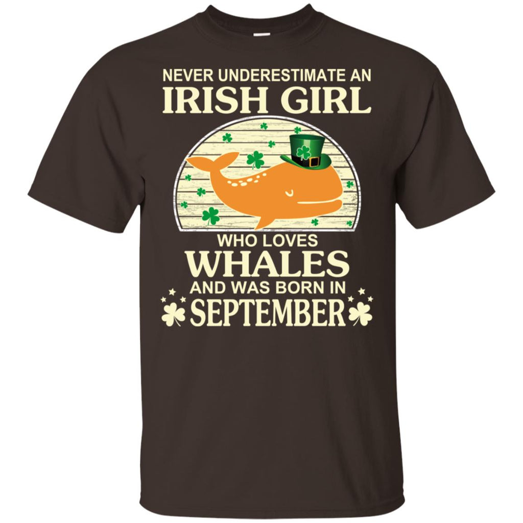An Irish Girl Who Loves Whales And Was Born In September T-Shirts, Hoodie, Tank