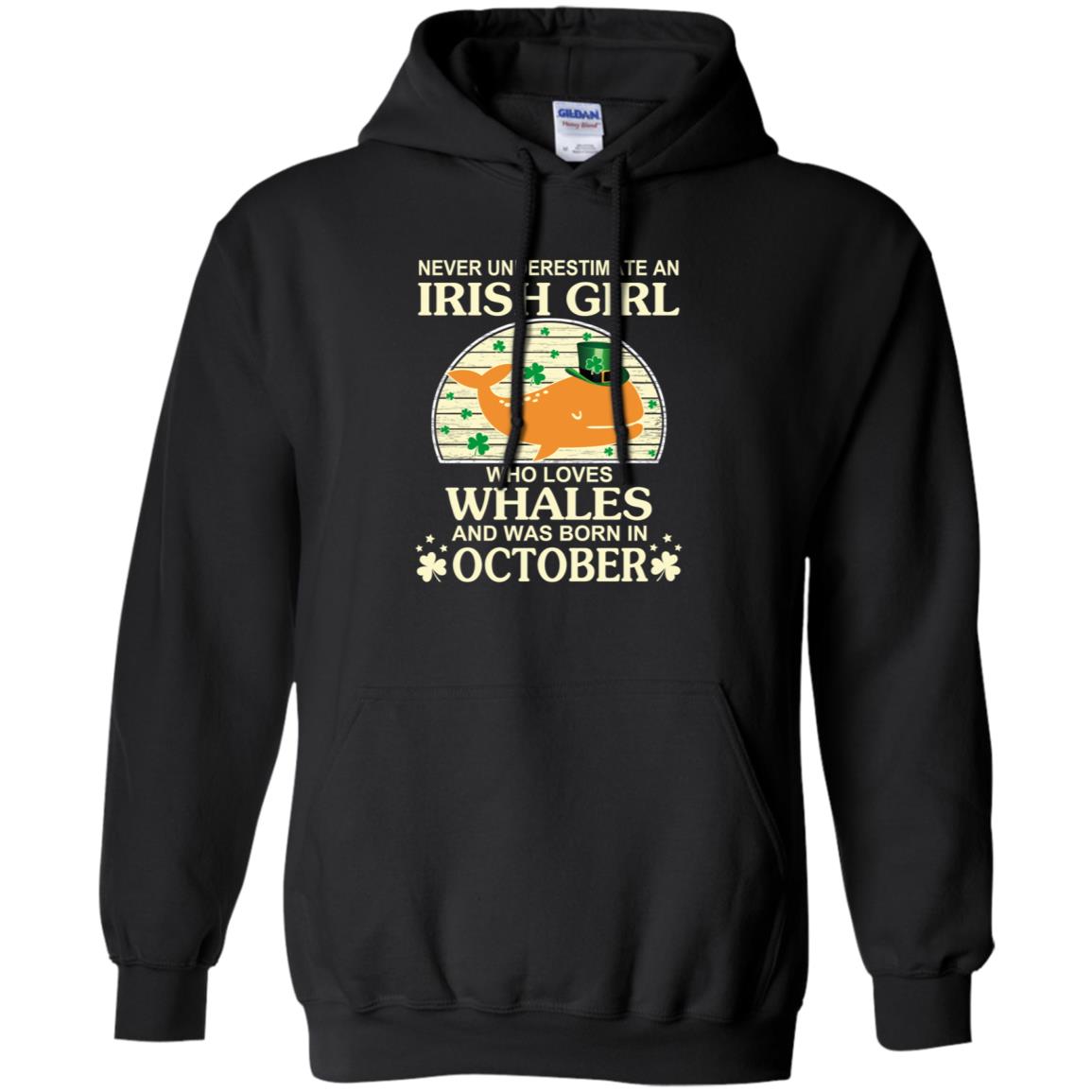 An Irish Girl Who Loves Whales And Was Born In October T-Shirts, Hoodie, Tank