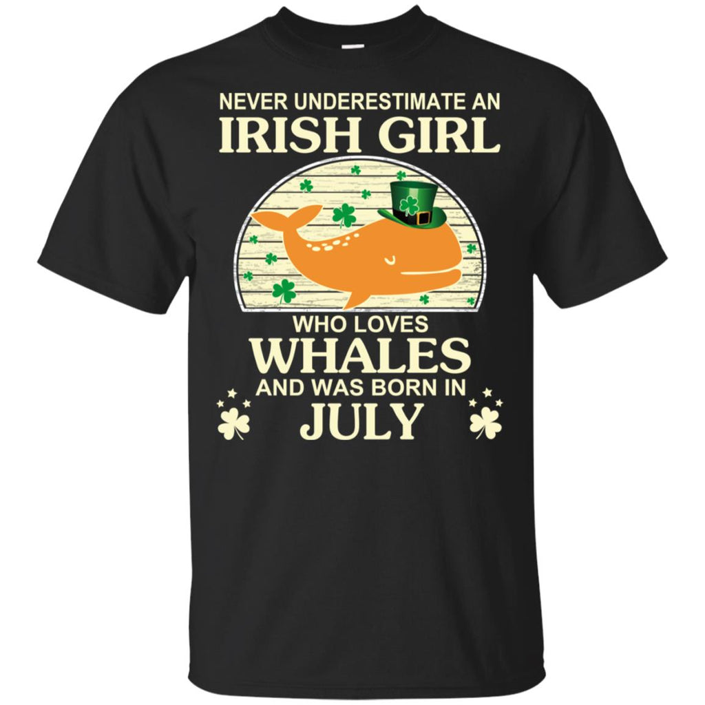 An Irish Girl Who Loves Whales And Was Born In July T-Shirts, Hoodie, Tank