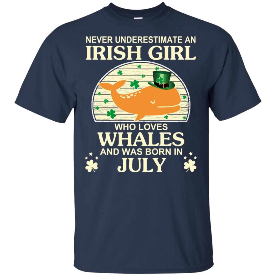 An Irish Girl Who Loves Whales And Was Born In July T-Shirts, Hoodie, Tank
