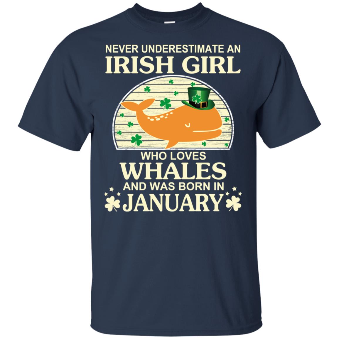 An Irish Girl Who Loves Whales And Was Born In January T-Shirts, Hoodie, Tank