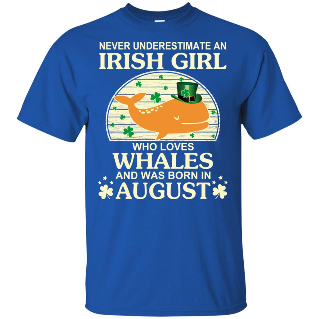An Irish Girl Who Loves Whales And Was Born In August T-Shirts, Hoodie, Tank