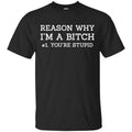 Reason Why I’m A Bitch You’re Stupid Shirt, Hoodie, Tank