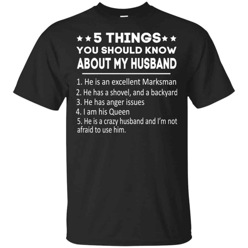 5 Things You Should Know About My Husband T-Shirts, Hoodie, Tank