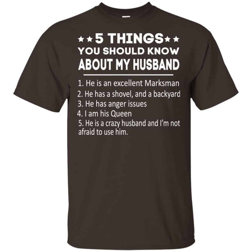 5 Things You Should Know About My Husband T-Shirts, Hoodie, Tank