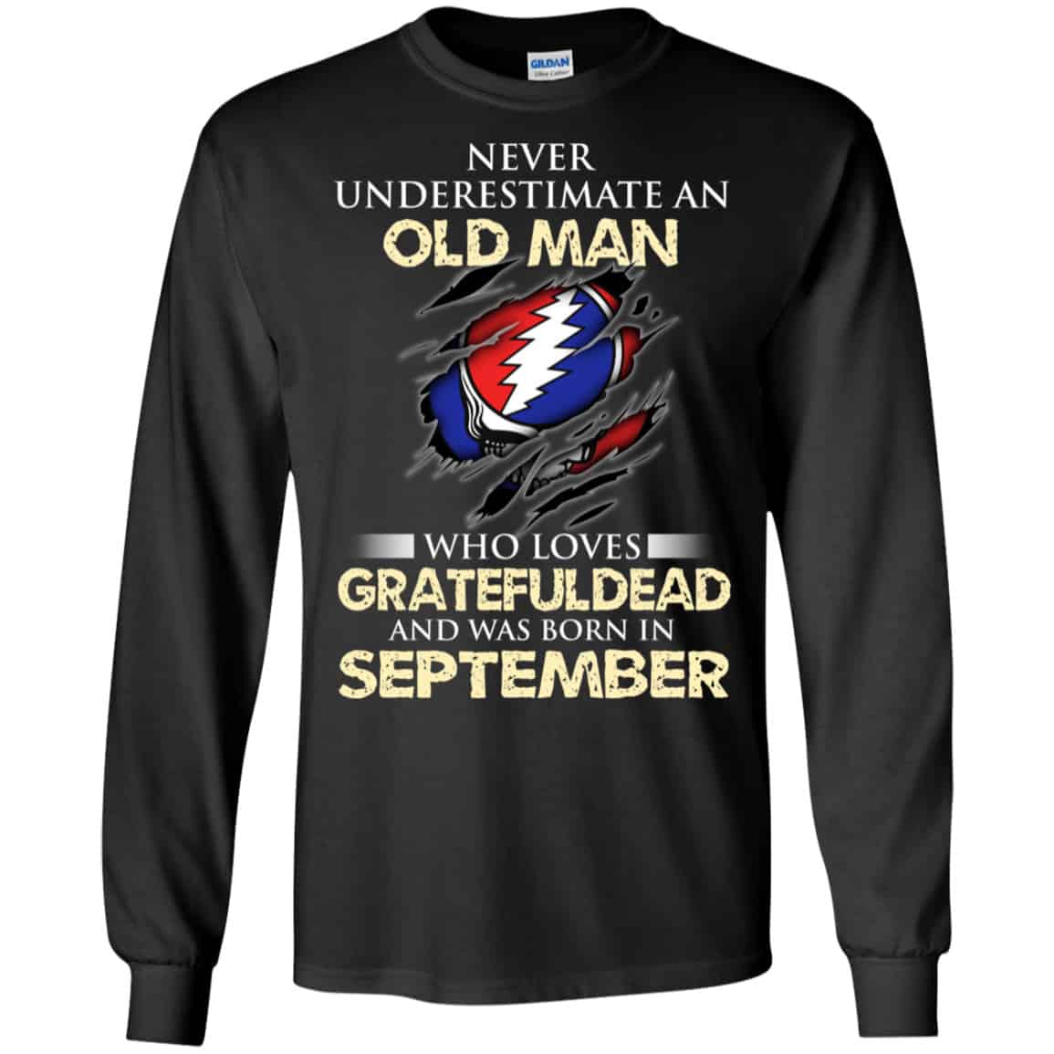 An Old Man Who Loves Grateful Dead And Was Born In September Shirt, Hoodie, Tank