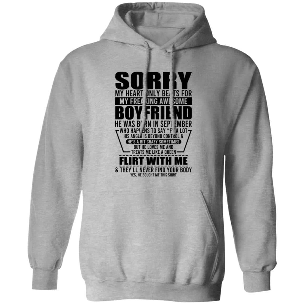 My Heart Only Beats For My Boyfriend Was Born In September