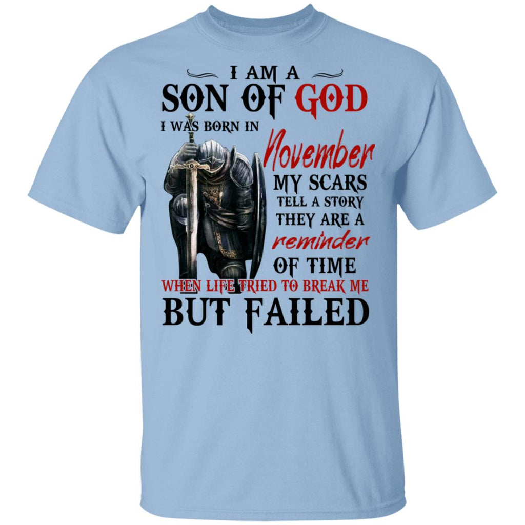 I Am A Son Of God And Was Born In November Shirt, Hoodie, Tank