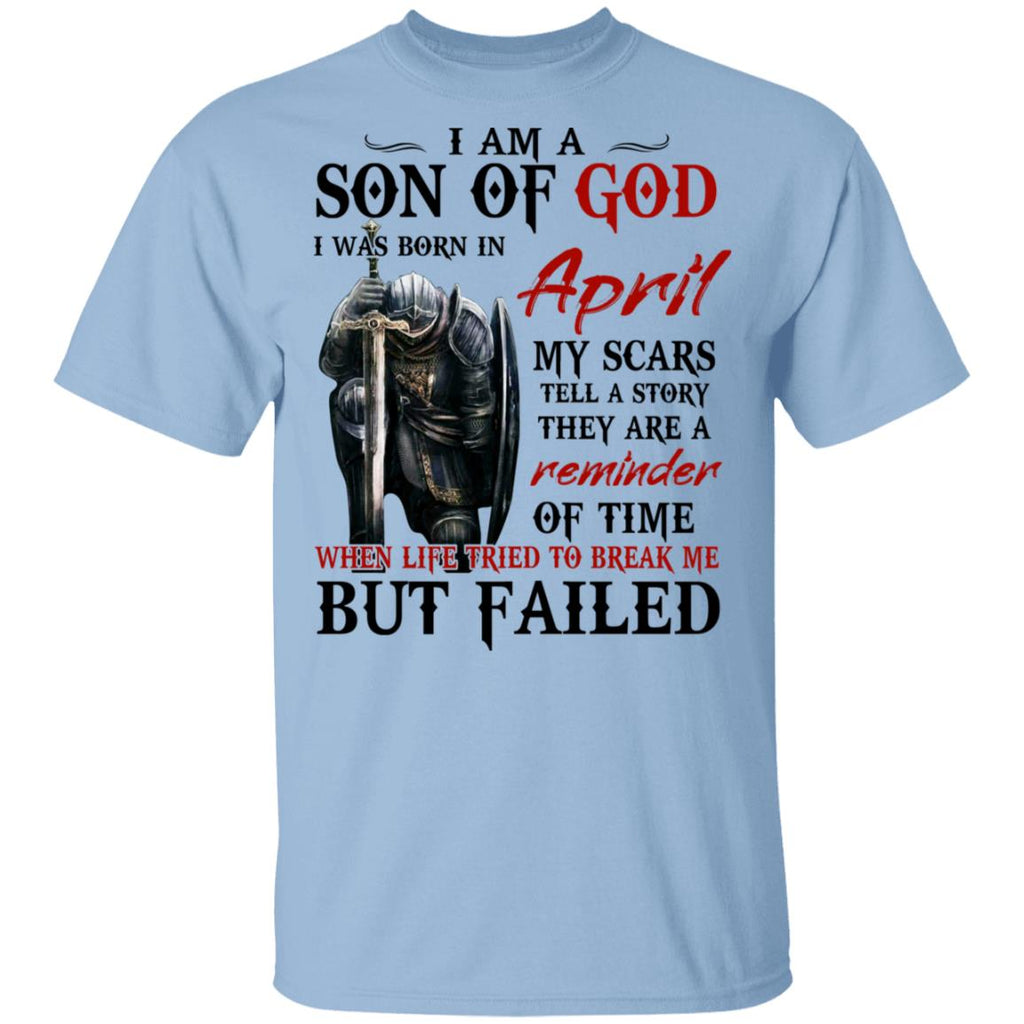 I Am A Son Of God And Was Born In April Shirt, Hoodie, Tank