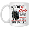 I Am A Son Of God And Was Born In July Mug