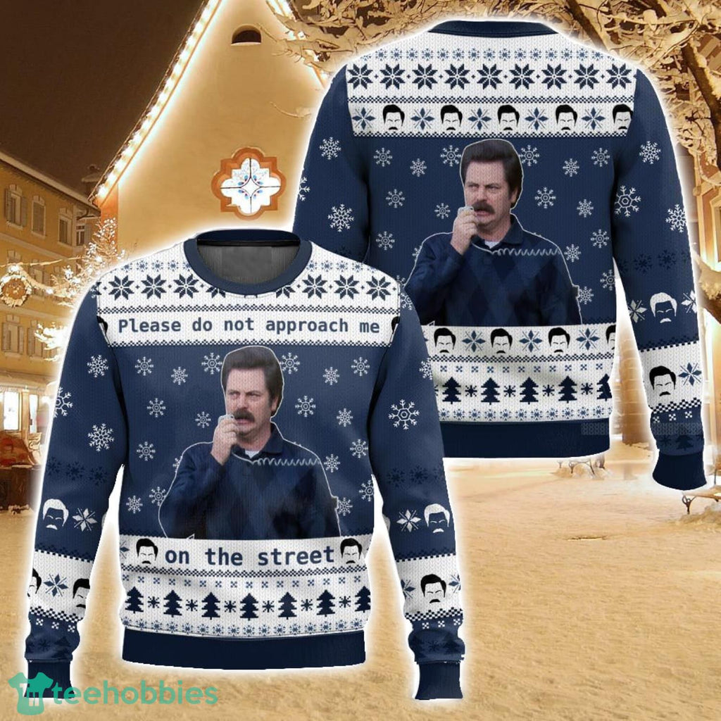 Ron Swanson, Parks and Recreation Christmas Ugly Christmas Sweater For Men And Women Christmas Holiday Gift Family Gift