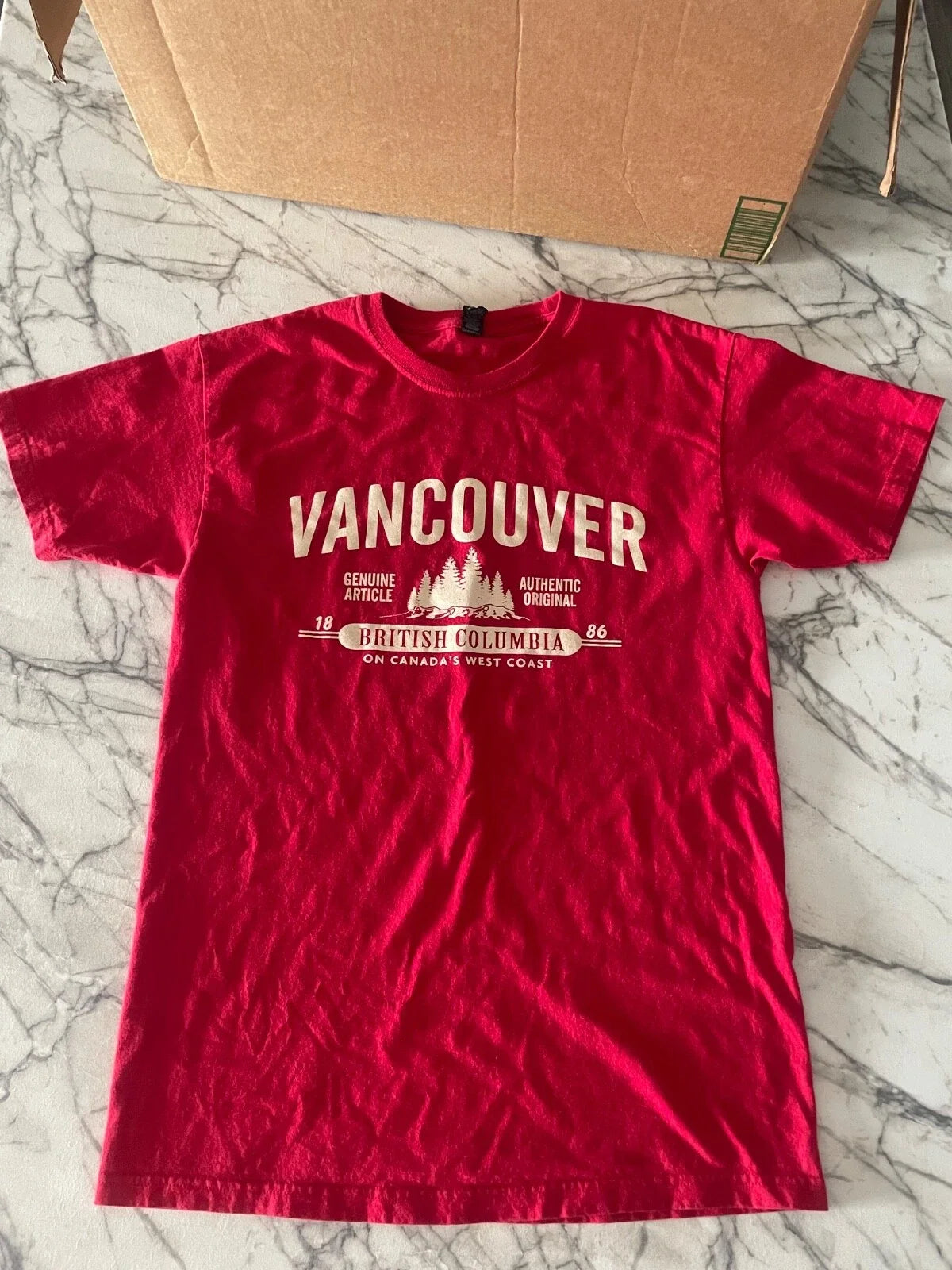 Vancouver Shirt Red Size M | Vancouver British Columbia | Vancouver Tee Unisex , , , Long Sleeve Tee