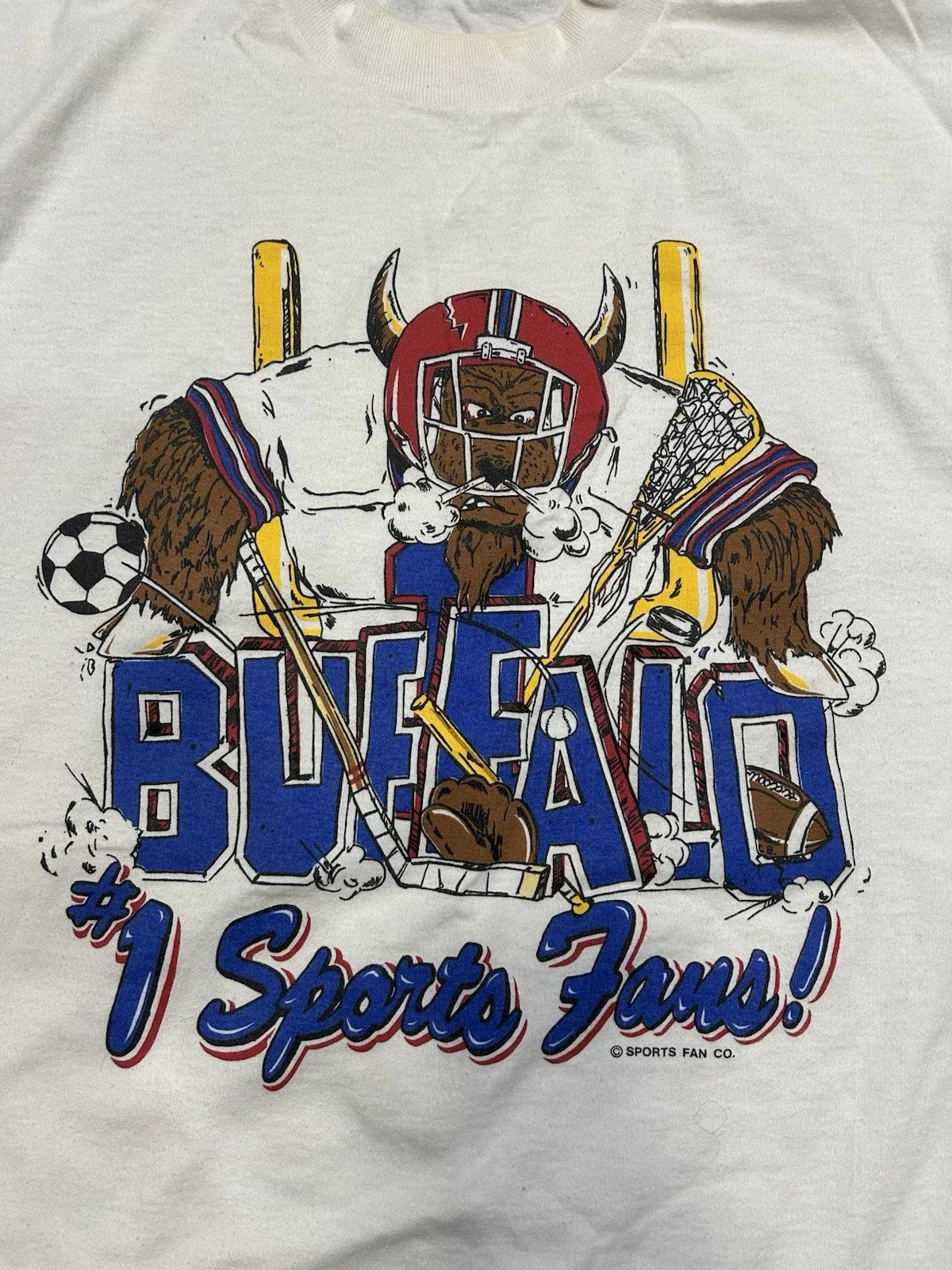 Vintage BUFFALO #1 Sports Fan Football Hockey Soccer Lacrosse Shirt RARE! Unisex , , , Long Sleeve Tee