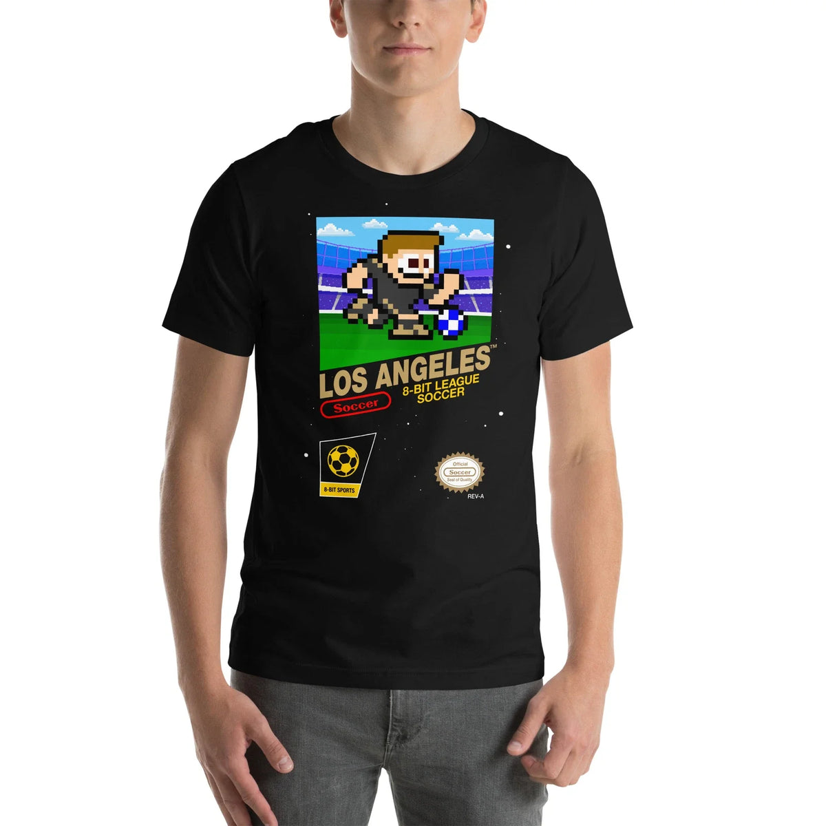 Los Angeles Football Club FC 8-bit Retro NES League Soccer Football Club Unisex , , , Long Sleeve Tee