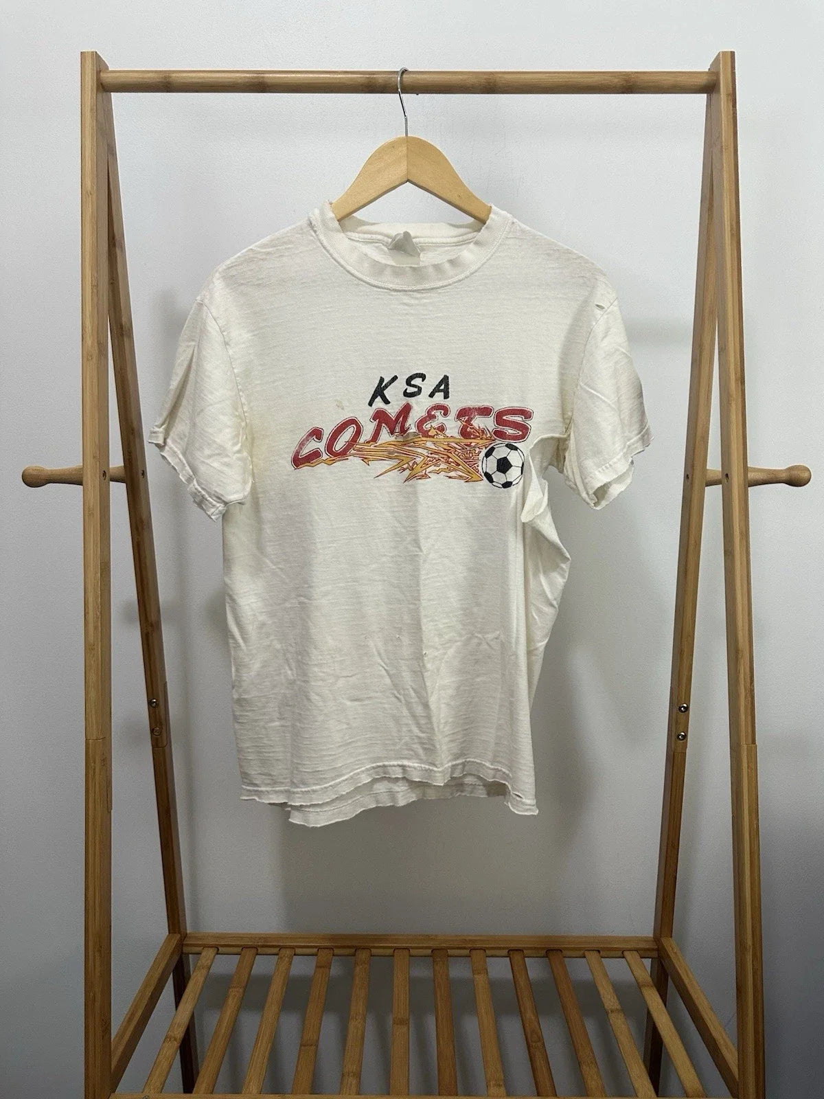 VTG Kansa City Comets KSA Indoor Soccer Thrashed Worn Distressed M Unisex , , , Long Sleeve Tee