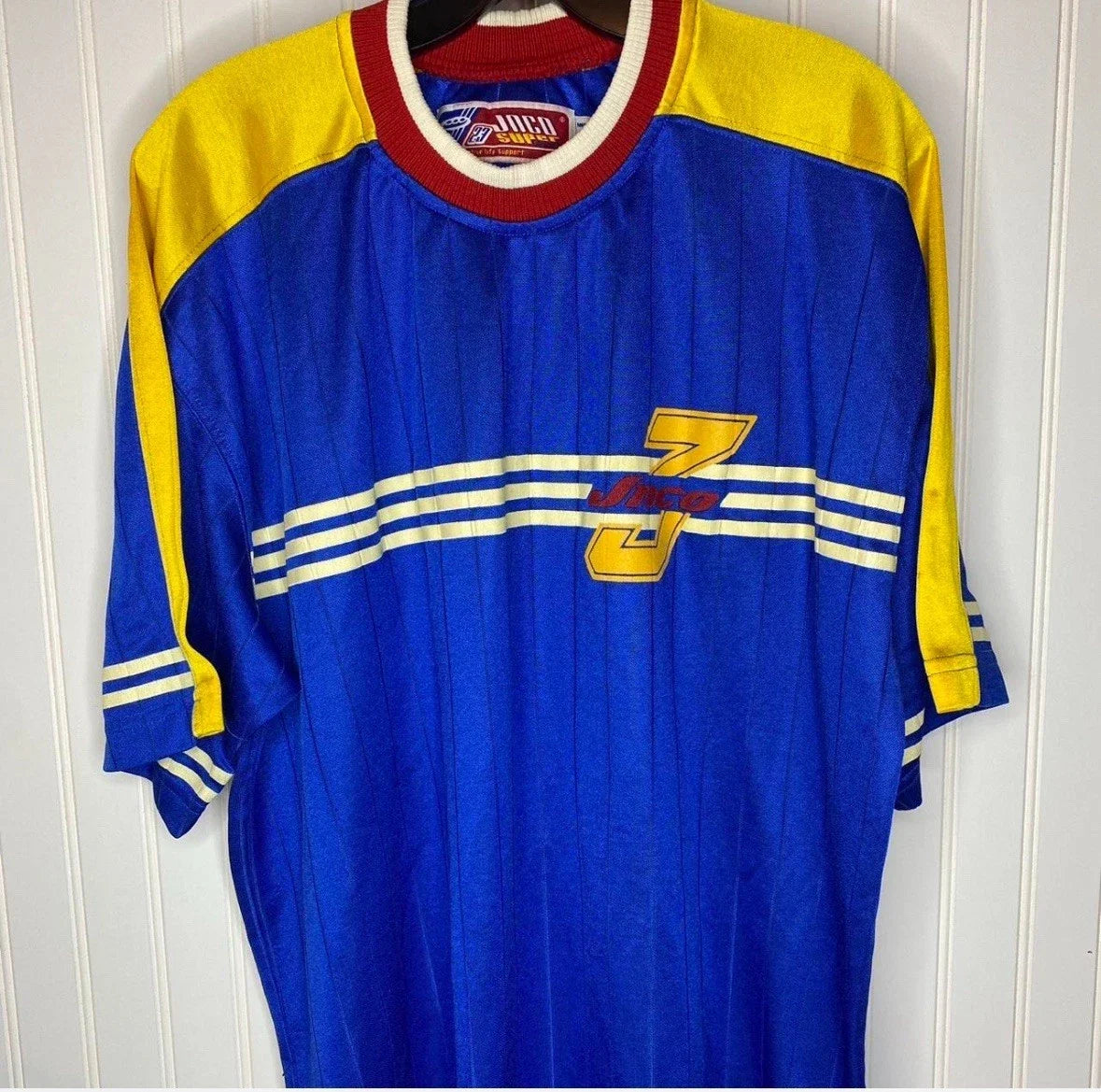 Vintage 90s JNCO Super Sport Blue Soccer Jersey Shirt Men’s Size XL Unisex , , , Long Sleeve Tee