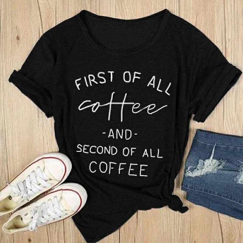 First Of All Coffee Tee Unisex , , , Long Sleeve Tee