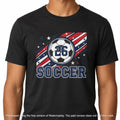 Soccer 26 Patriotic USA Flag Graphic T Shirt Youth Adult Sports Fan Tee Unisex , , , Long Sleeve Tee