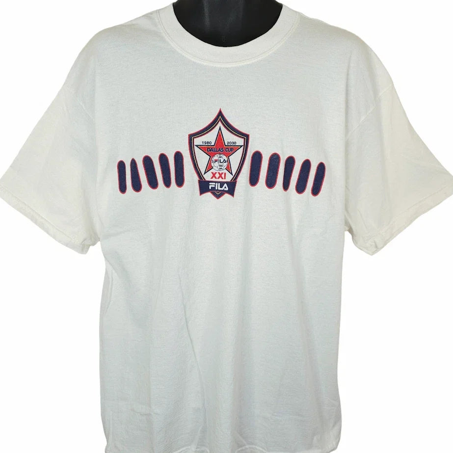 Vintage FILA Dallas Cup Soccer T Shirt Mens Size XL Y2K Football Made In USA Unisex , , , Long Sleeve Tee