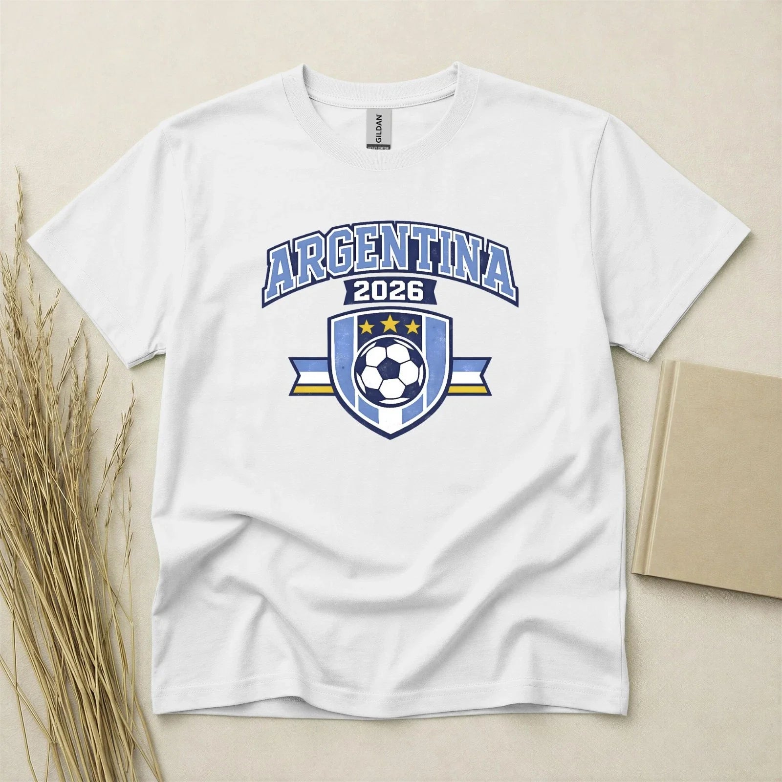 Argentina 2026 Football Fan T Shirt Soccer Supporters Gildan Cotton Family Top Unisex , , , Long Sleeve Tee