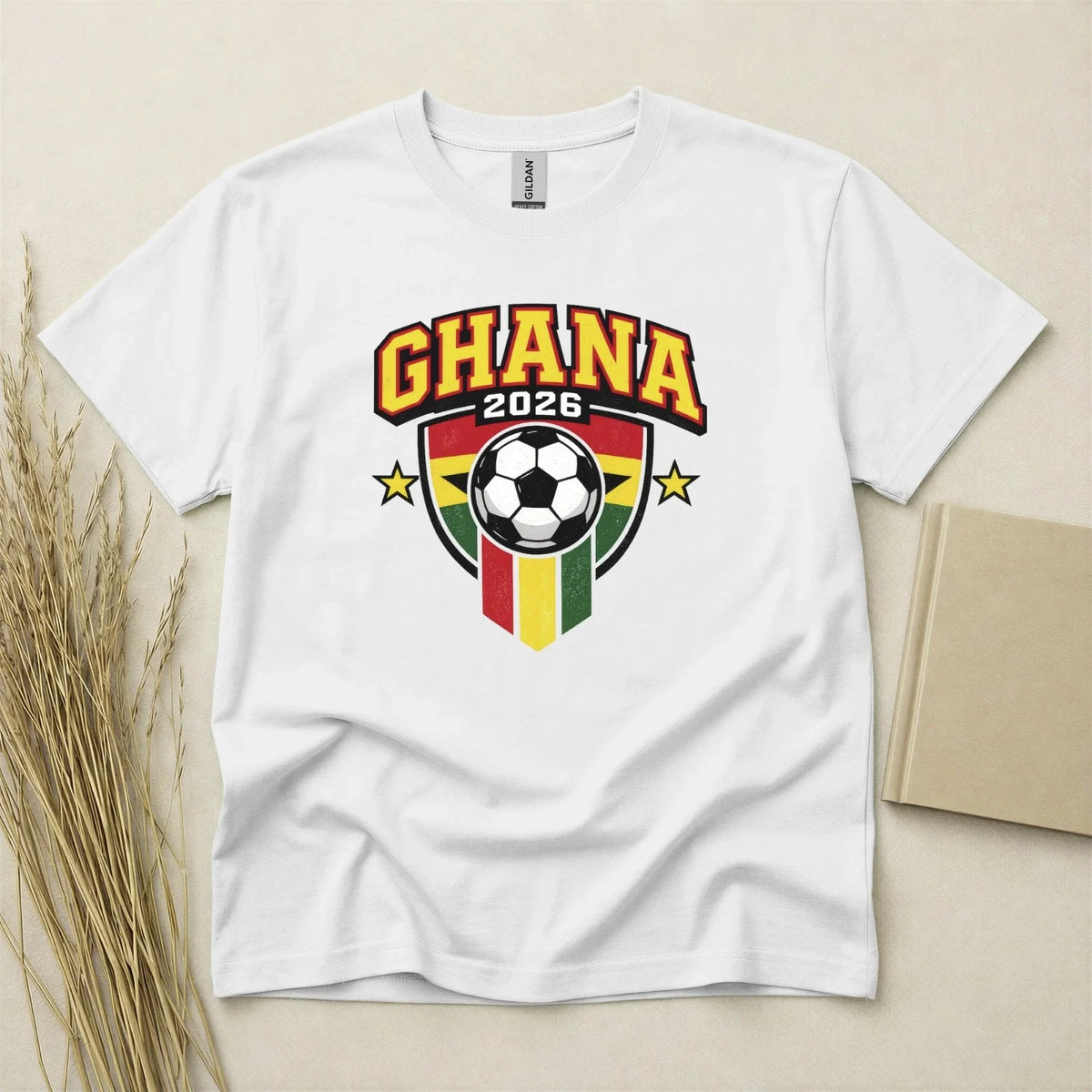 Ghana 2026 Football Fan T Shirt Soccer Supporters Gildan Cotton Family Top Unisex , , , Long Sleeve Tee