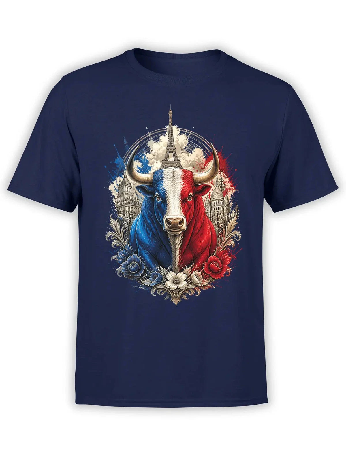 Paris Tricolor Bull | Unisex Unisex , , , Long Sleeve Tee