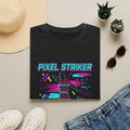 Pixel Striker soccer player graphic | 2026 retro arcade design Unisex , , , Long Sleeve Tee