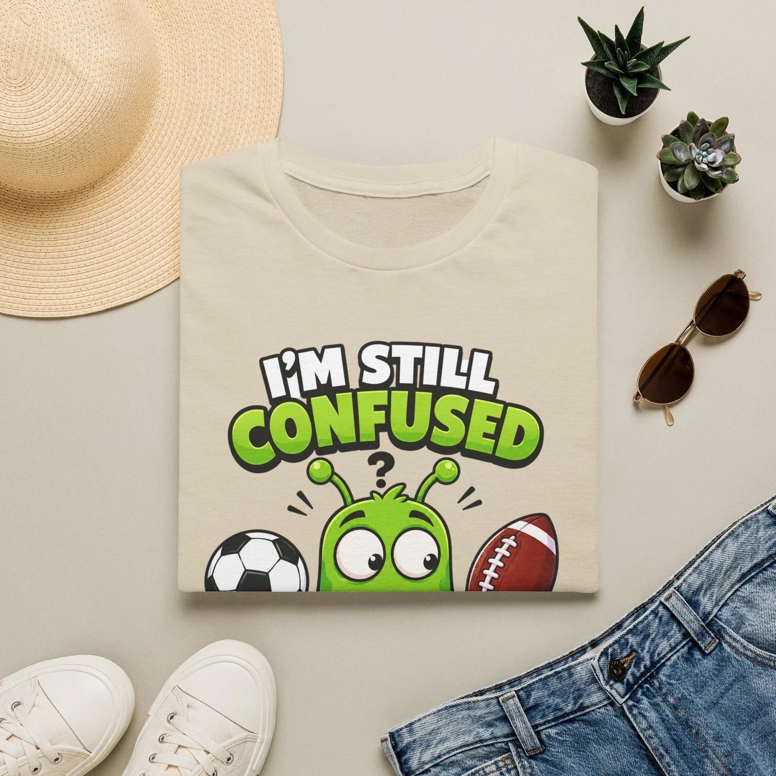 I'm Still Confused Alien, | Football & Soccer 2026 Design Unisex , , , Long Sleeve Tee