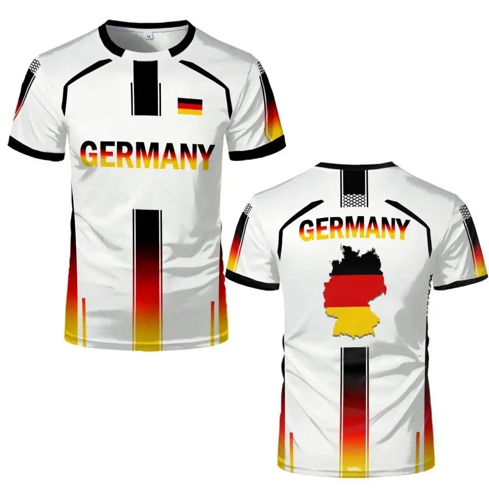 Germany Football 2026 World Cup Tees Polyester Breathable Unisex , , , Long Sleeve Tee