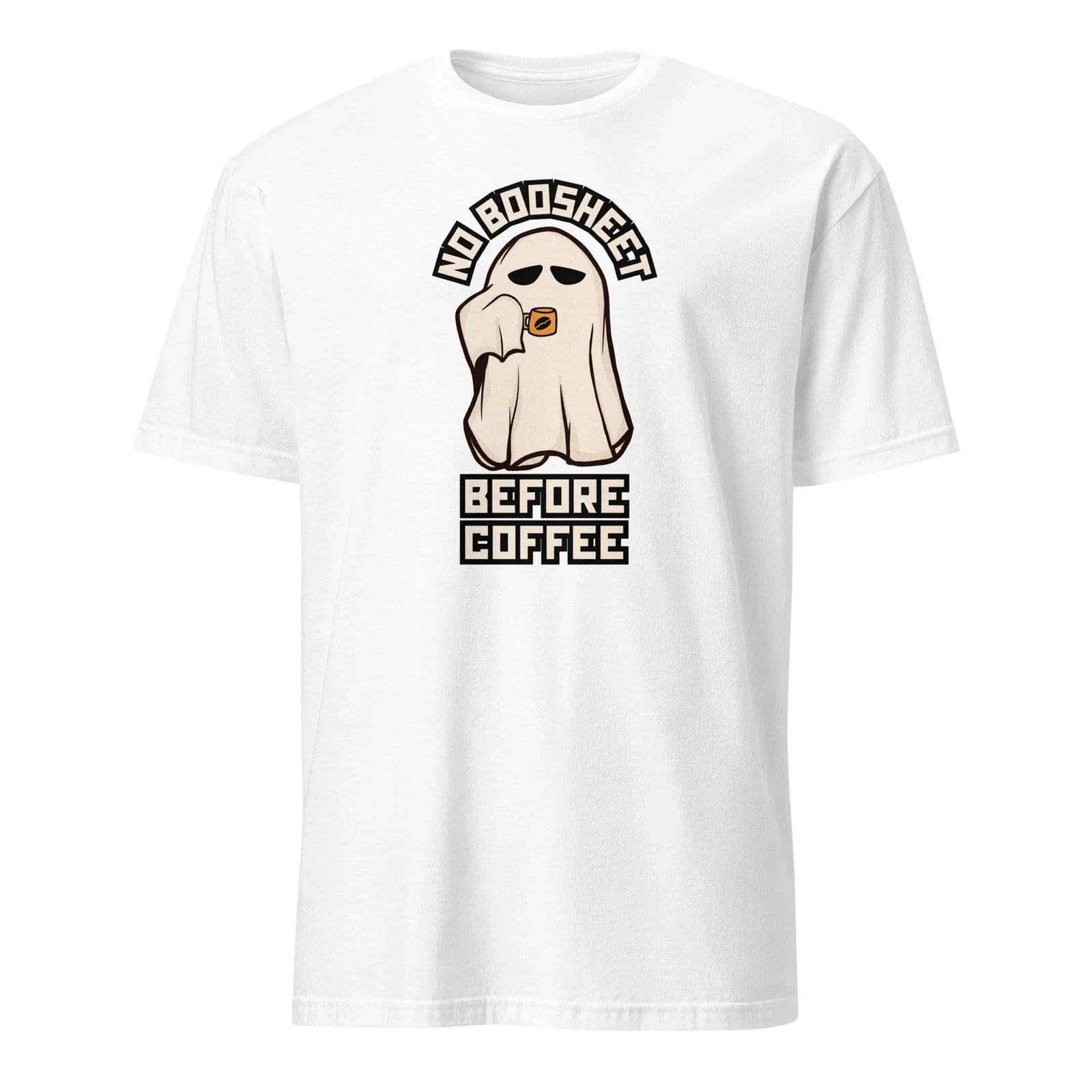 Funny Halloween Ghost Shirt - No Boosheet Before Coffee Unisex , , , Long Sleeve Tee