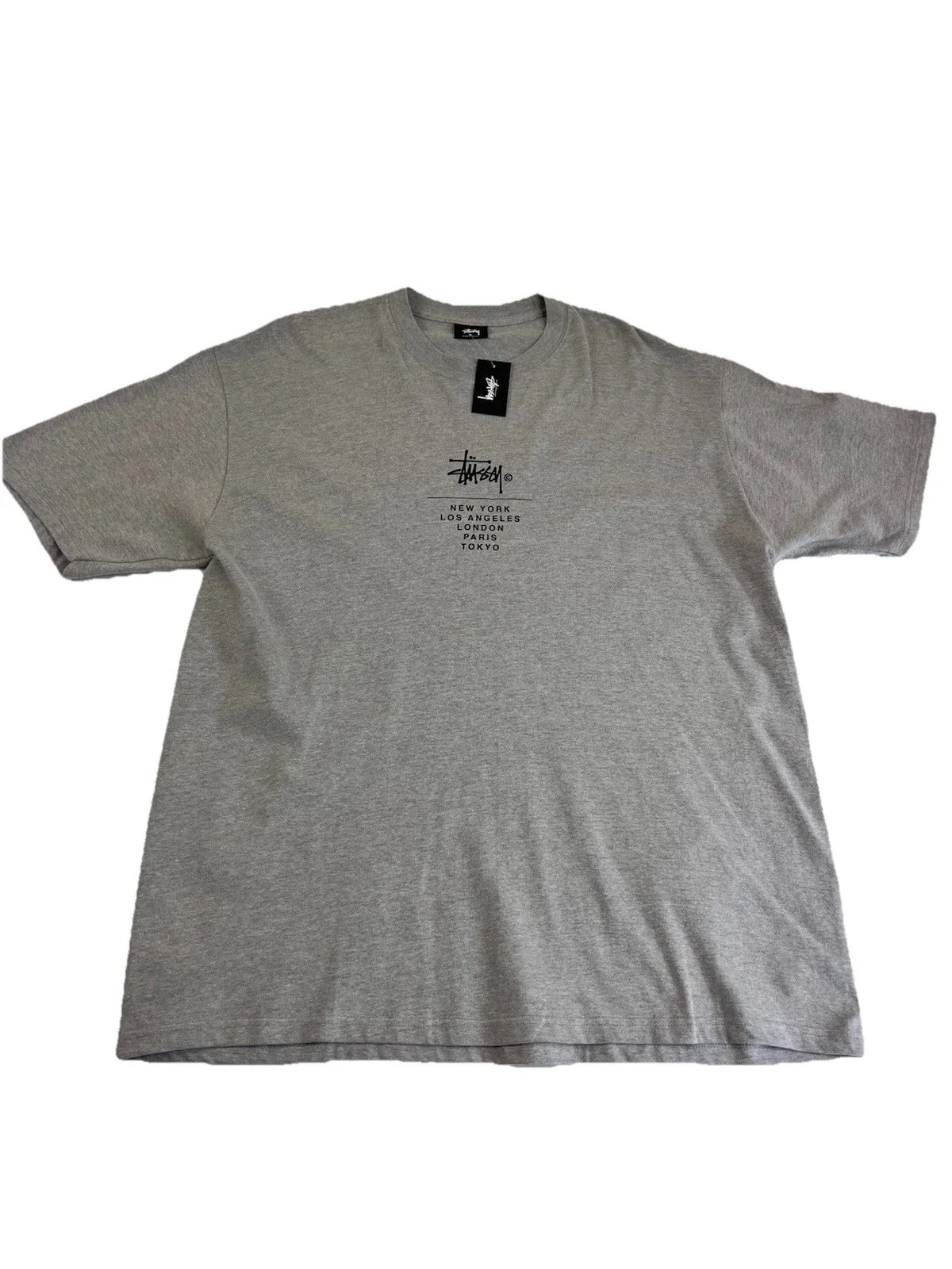 Stüssy City Stack Tee Grey Heather Size XL Unisex , , , Long Sleeve Tee