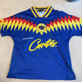 Blue Football Soccer Jersey Shirt Medium men Unisex , , , Long Sleeve Tee