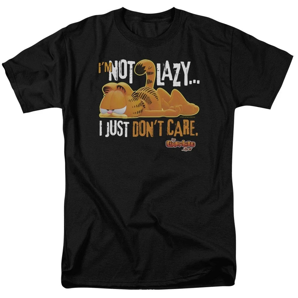 Garfield - Not Lazy - Adult Unisex Short Sleeve - Black Unisex , , , Long Sleeve Tee