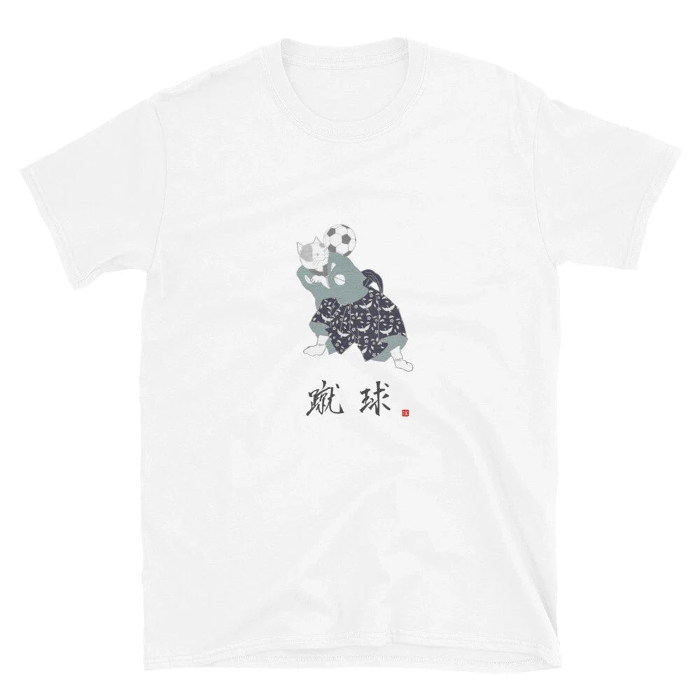 蹴球 (Soccer) Japanese calligraphy soccer cat Unisex , , , Long Sleeve Tee