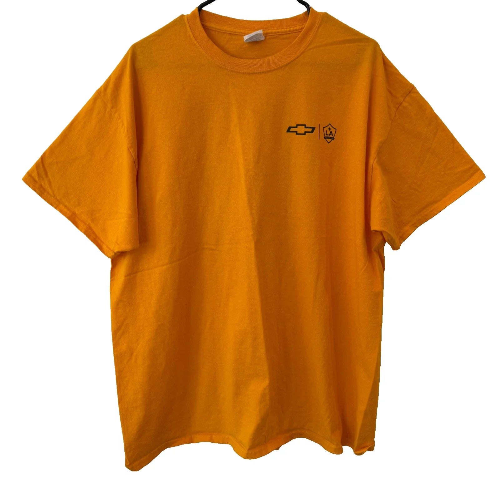 Vintage Style LA Galaxy Chevrolet Orange Soccer Graphic Promo Tee XL Unisex , , , Long Sleeve Tee
