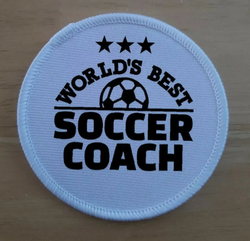 Worlds Best Soccer Coach Patch Badge Patches Badges Unisex , , , Long Sleeve Tee