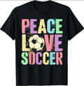 Retro Peace Love Soccer Score Club Mom Game Unisex , , , Long Sleeve Tee