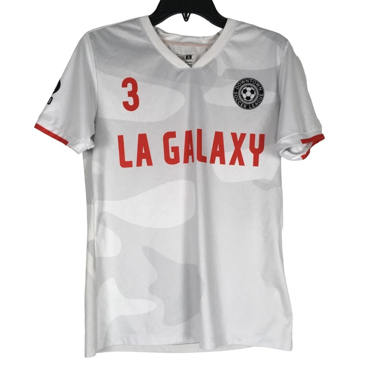 LA Galaxy Jersey, Men's S, Downtown Soccer League White Camo Unisex , , , Long Sleeve Tee