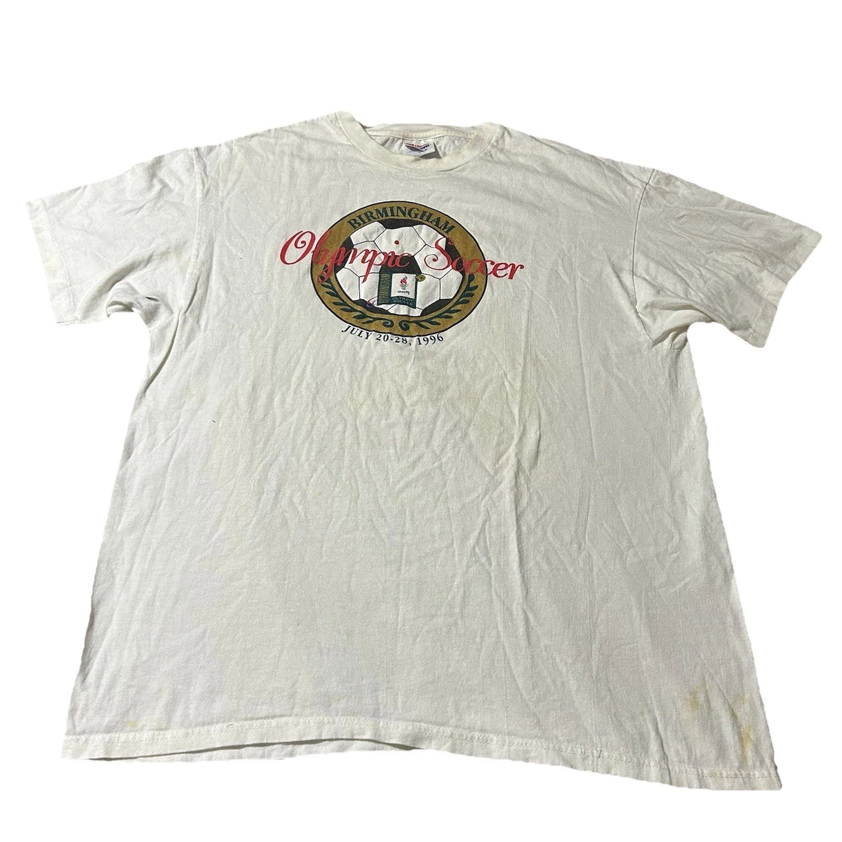 Vintage 90s 1996 Atlanta Olympics Birmingham Alabama Soccer Shirt XL Unisex , , , Long Sleeve Tee