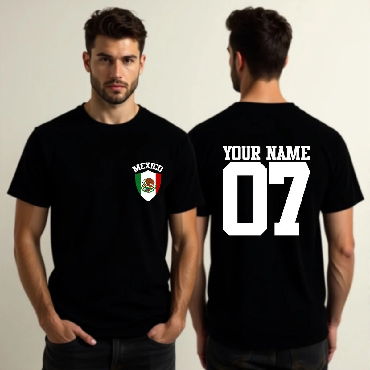 Personalized Team Mexico Your Name Number Football Supporters Fan Top Unisex , , , Long Sleeve Tee